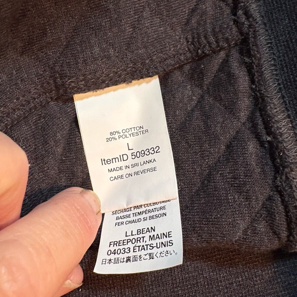 L.L. Bean Men's Quilted Pullover or Sweatshirt in a black large - Picture 10 of 11